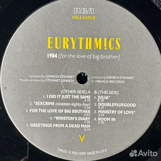 Eurythmics – 1984 (США 1984г.)