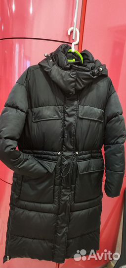 Пуховик длинный