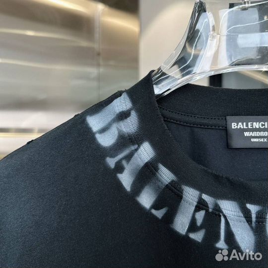 Футболка оверсайз Balenciaga унисекс черная new