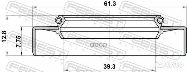 95GDW-41610813L сальник привода 41X61X8X13 hyundai