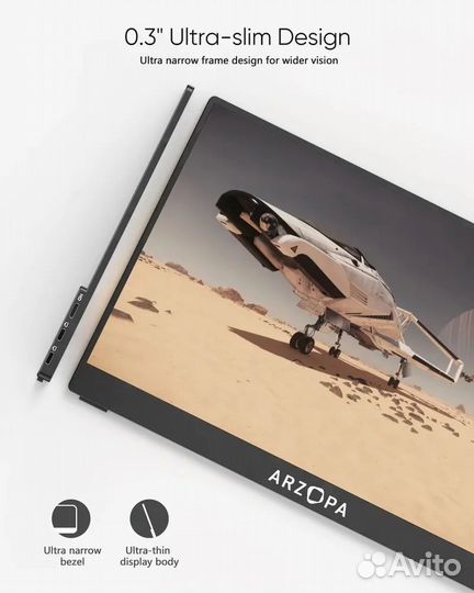 Портативный игровой монитор arzopa 16.1