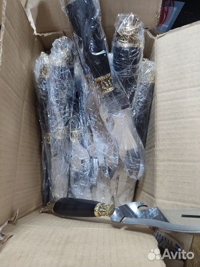 Нож вилка с Латунной гардой