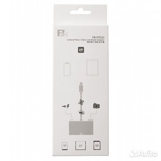 Кардридер FB OTG21 Apple Lightning - SD/MicroSD/CF