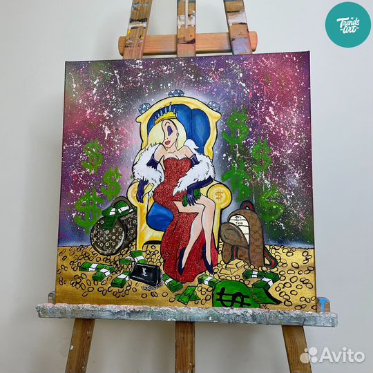 Картина на медном холсте акрилом под заказ