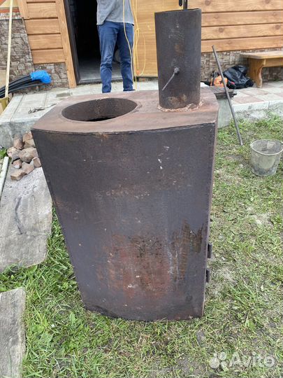 Самодельная печь в баню бу