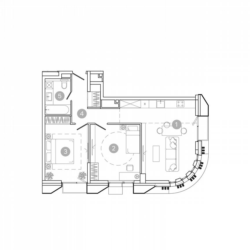 3-к. квартира, 67,8 м², 7/21 эт.