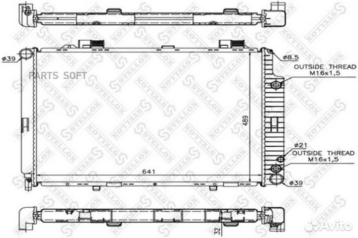 Радиатор MB W210 2.0-2.5TD 95