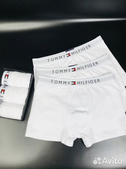 Трусы мужские tommy hilfiger белые хлопок арт.1003
