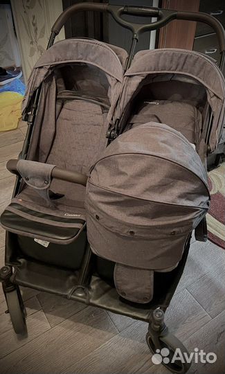 Коляска для двойни Carrello Connect 2в1