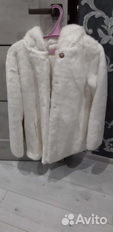 Шуба белая искусственная свадебная