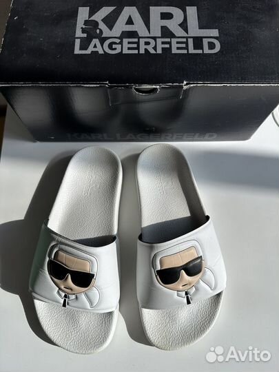Karl Lagerfield белые шлепки (пантолеты) оригинал