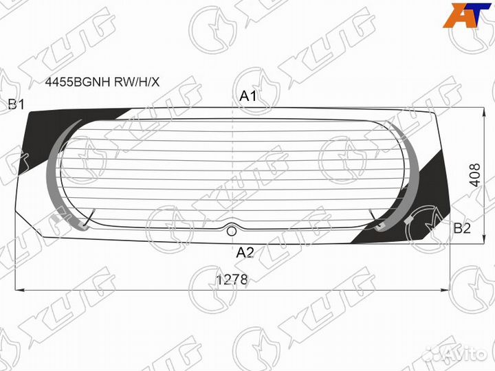 Стекло заднее Kia Picanto JA