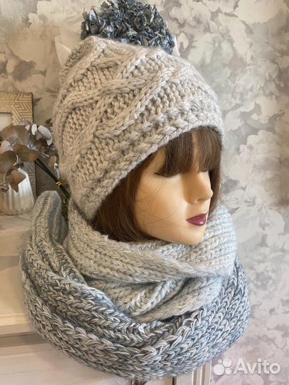 Комплект зимний шапка шарф