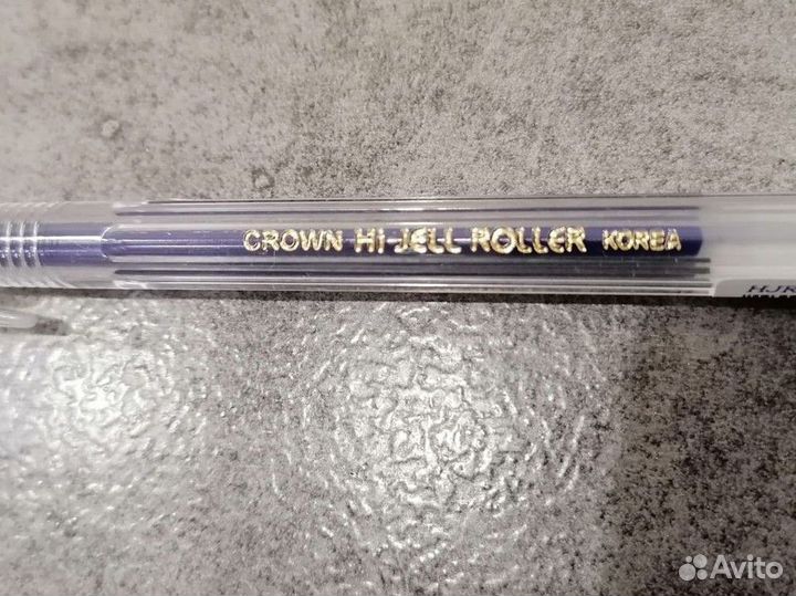 Ручка гелевая синяя Crown