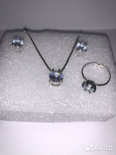 Комплект (подвеска, колечко, сережки)