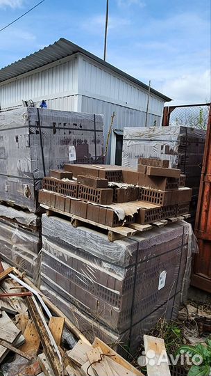 Кирпич облицовочный коричневый