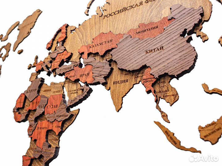 Деревянная карта мира Нальчик