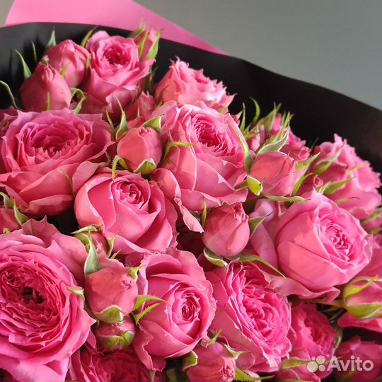 Букет роз пионовидные