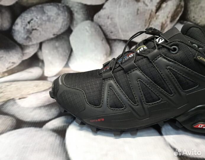 Кроссовки Salomon 40.41 артикул 515 чёрный