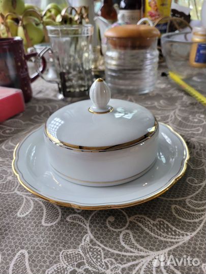 Масленки Бавария и Урал, 40-60гг,фарфор