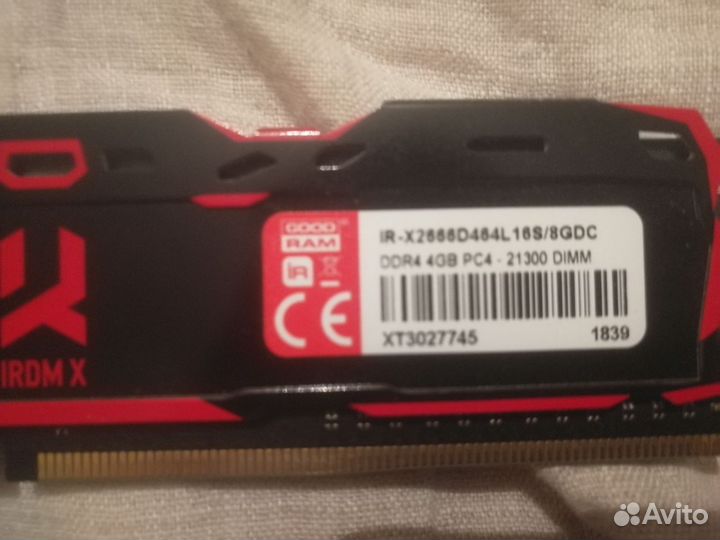 Goodram irdm X,DDR4,4 гбx2 шт,2666 мгц,16-18-18