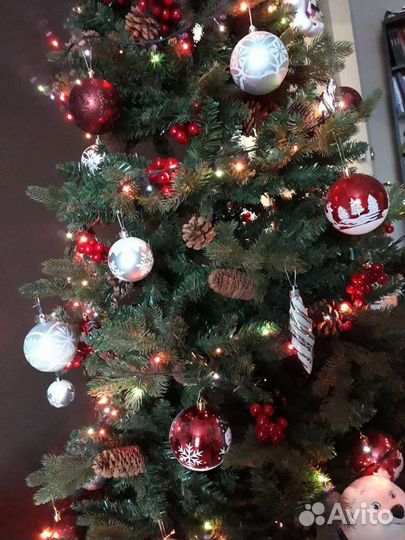 Елка литая +пвх 180см