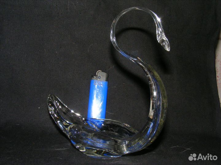 Гусь хрустальный. Фужер с позолотой