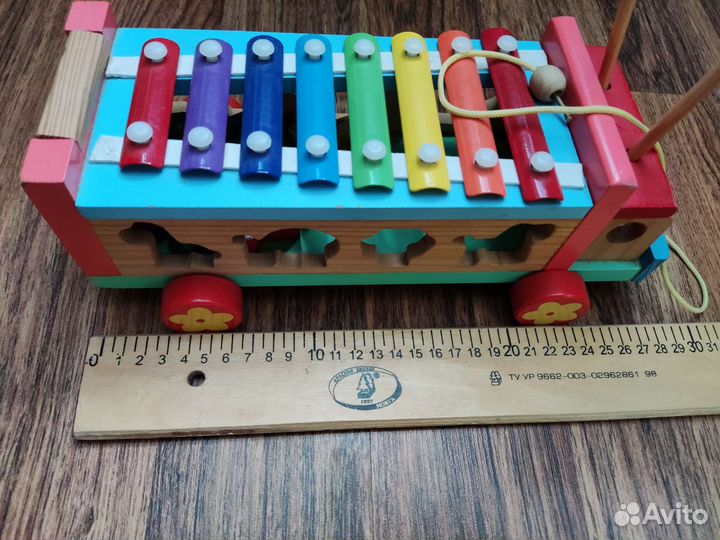 Машина-каталка - сортер зоопарк - металлофон