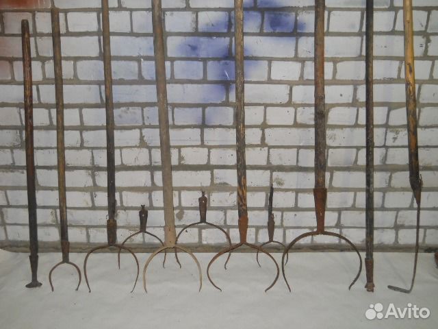 Ухваты старинные для чугунков, 20 штук