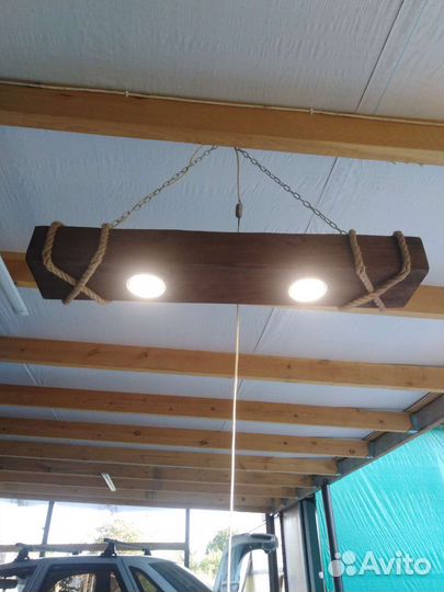 Люстра бревно Лофт