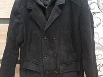 Драповое пальто мужское с капюшоном