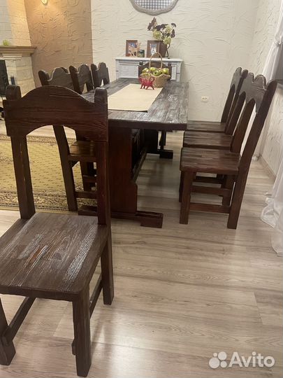 Стол обеденный и стулья бу