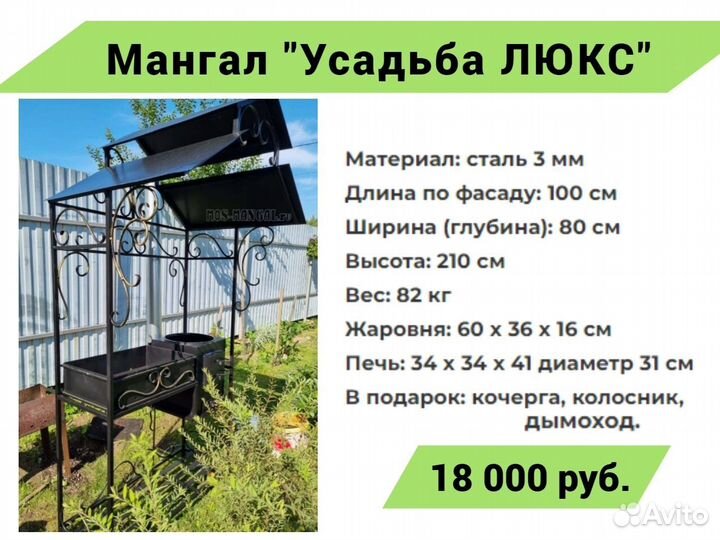 Мангал с крышей 