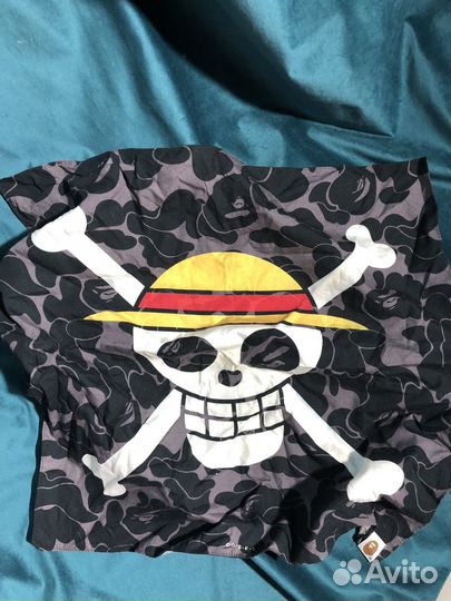 A Bathing apebape Camo One piece Luffy Bandana