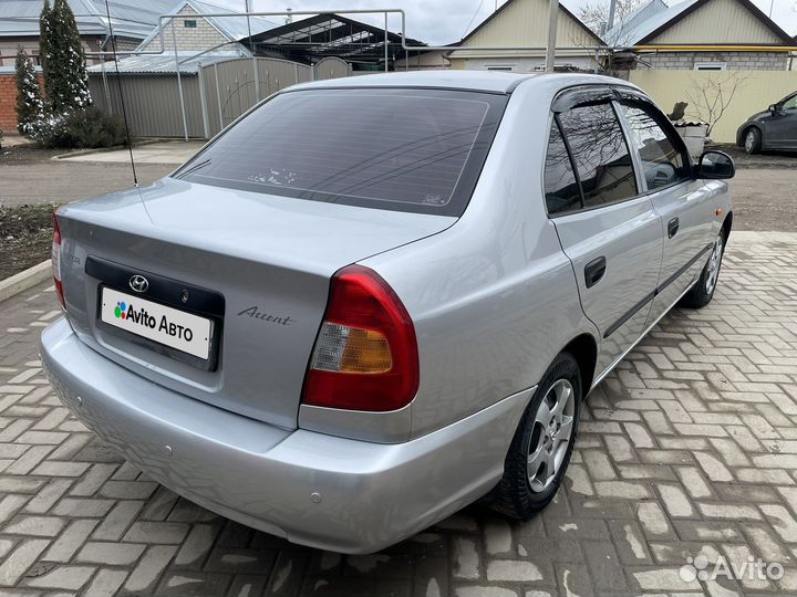 Hyundai Accent 1.5 МТ, 2005, 198 000 км