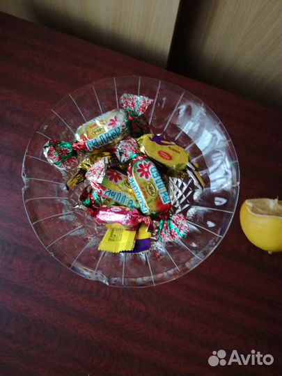 Ваза хрустальная на ножке ГДР