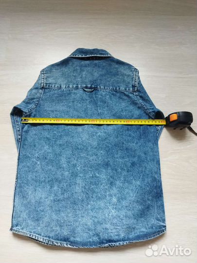 Джинсовая рубашка на мальчика 122