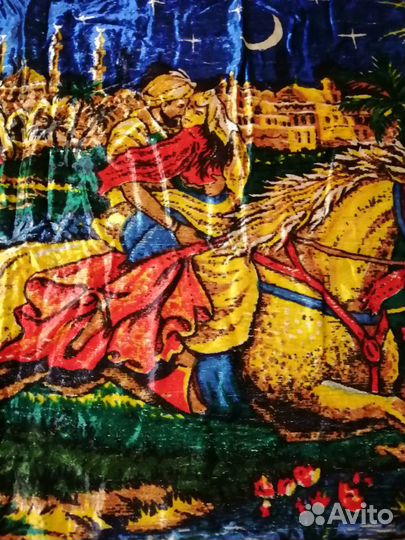 Скатерть плюшевая винтажная