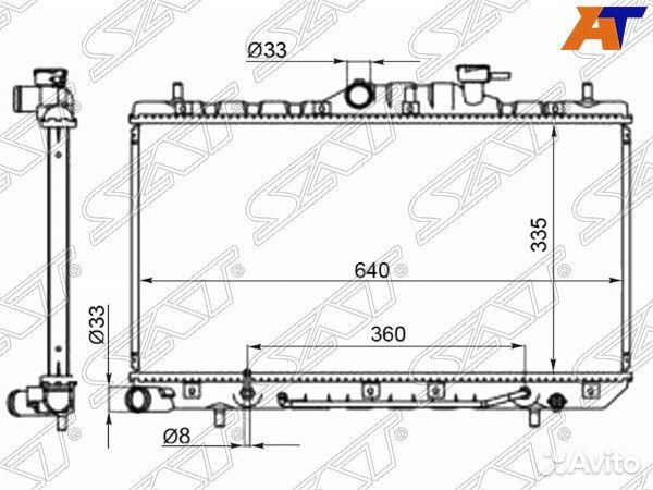 Радиатор hyundai accent 00-06, hyundai accent 00-0