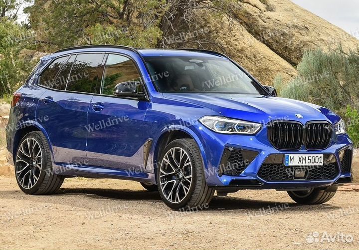 Решетка радиатора BMW X5 G05 стиль X5M черная