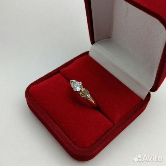 Гр19 Кольцо с камнями,золото,585 (24692)