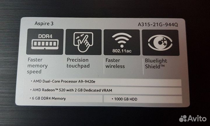 Мощный AMD-A9/video 2gb/1000gb/15.6/6gb