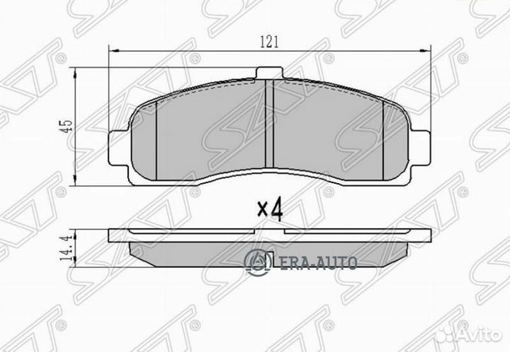 SAT ST-41060-6F625 Колодки тормозные перед nissan micra K11 92