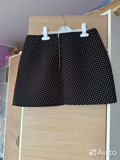 Юбка мини в горошек