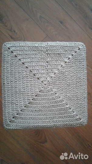 Сумка из джута. Чехол на табурет из джута