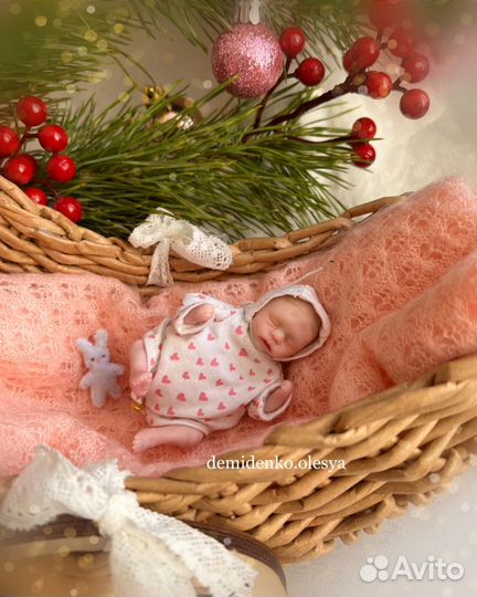 Мини реборн Эстель. Младенец из полимерной глины