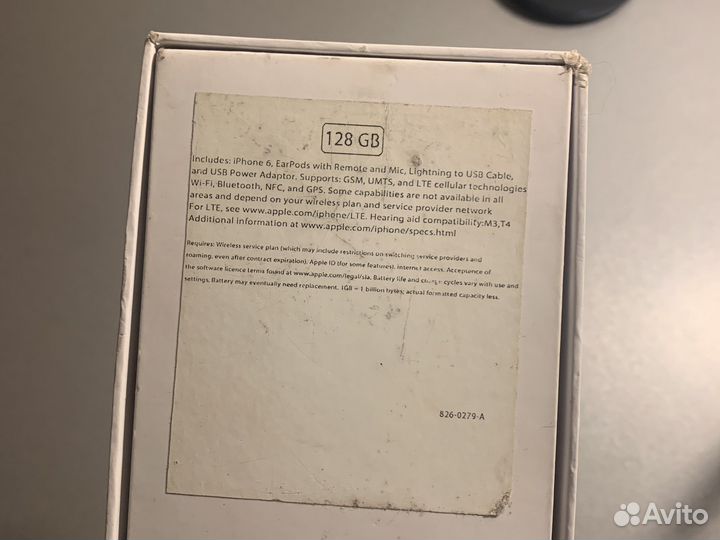 Коробка от iPhone 6 128 gb
