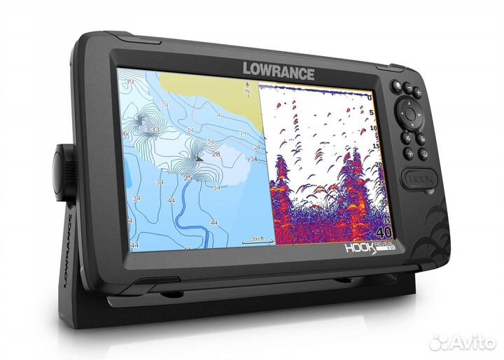 Lowrance hook reveal 9 с датчиком TripleShot