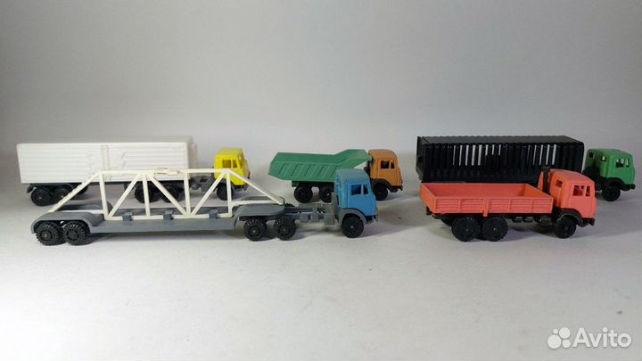 Полный набор подольских машинок камаз, СССР