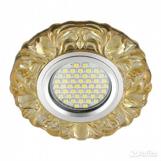 Светильник встраиваемый металлический и стеклянный